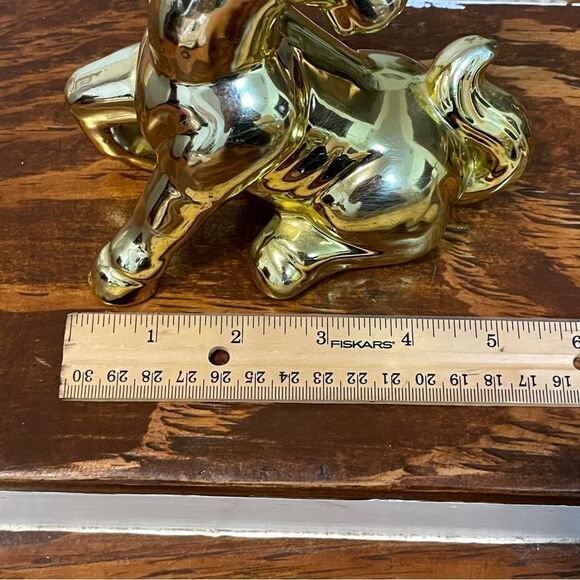 Mirrored Metallic Gold Unicorn Figurines Set of 2 - Picture 14 of 16